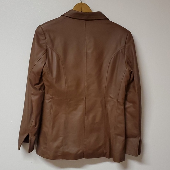 Pamela McCoy brown leather jacket - Picture 6 of 10